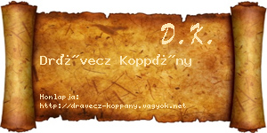 Drávecz Koppány névjegykártya